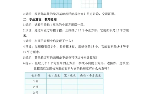第五单元第2课时长方形和正方形的面积（教学设计）-三年级数学下册人教版_26春人教版数学三下_00、更新资料3月18日_教学设计(3)_教学设计-与最新课件匹配
