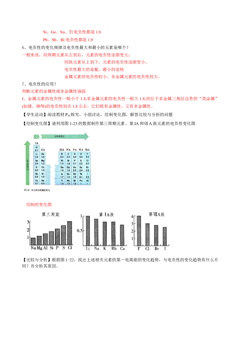 1.2.2元素周期律（导学案）-（人教版2019选修第二册）（解析版）_高化_595801221724高中化学新人教版选择性必修一二三电子版教案PPT课件高中试卷_选择性必修2册（人教版）_导学案