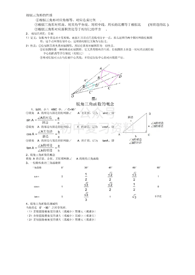 沪教版初中数学九年级上册知识点_24秋《初中各科知识点梳理》_初中数学《知识梳理》7-9年级上下册_沪教版数学7-9年级上册知识点汇总