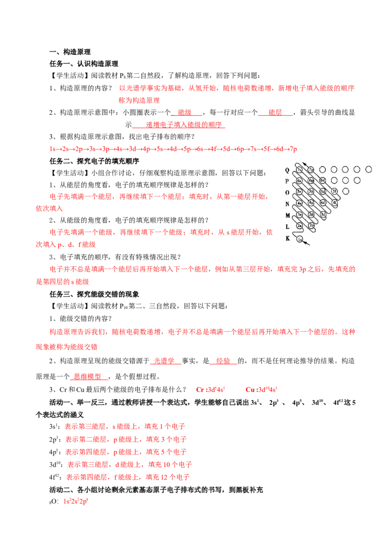 1.1.2构造原理与电子排布式电子云与原子轨道（导学案）-（人教版2019选修第二册）（解析版）_高化_595801221724高中化学新人教版选择性必修一二三电子版教案PPT课件高中试卷_导学案