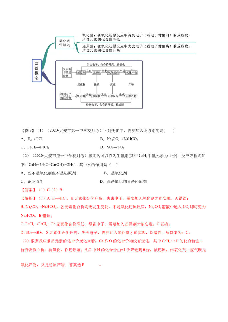 1.3.1氧化还原反应（精讲）-（人教版）解析版_高化_595801221724高中化学新人教版选择性必修一二三电子版教案PPT课件高中试卷_必修一册（人教版）_专项练习