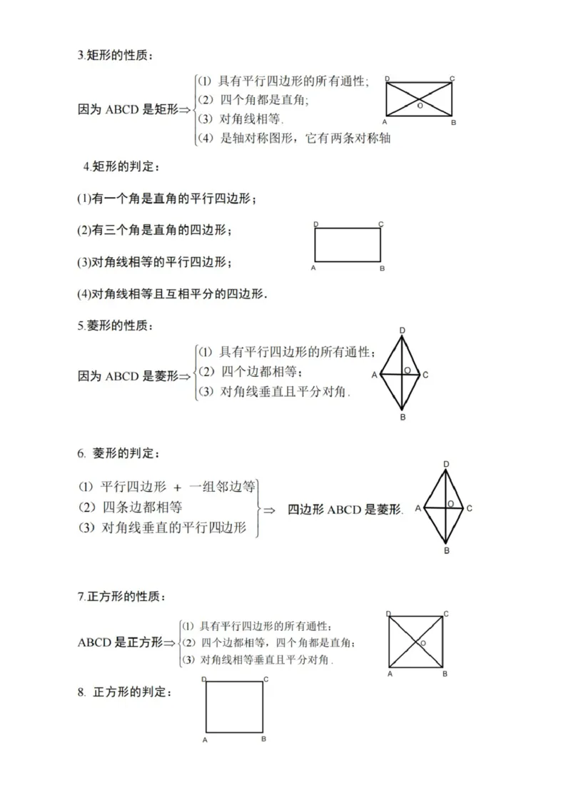 北京版数学八下知识梳理_24秋《初中各科知识点梳理》_初中数学《知识梳理》7-9年级上下册_北京版数学7-9年级下册知识点汇总