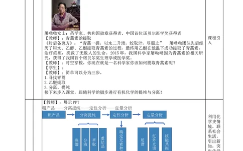1.2.1有机物的分离提纯（教学设计）-（人教版2019选择性必修3）_高化_595801221724高中化学新人教版选择性必修一二三电子版教案PPT课件高中试卷_选择性必修3册（人教版）_教学设计