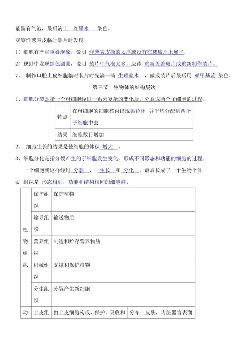 浙教版初中科学七年级上册知识点_24秋《初中各科知识点梳理》_初中科学《知识梳理》7-9年级上下册_浙教版初中科学7-9年级上下册知识梳理