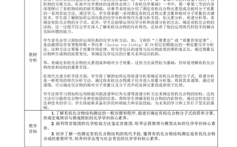 1.2.2研究有机化合物的一般方法（教学设计）-（人教版2019选择性必修3）_高化_595801221724高中化学新人教版选择性必修一二三电子版教案PPT课件高中试卷_选择性必修3册（人教版）_教学设计