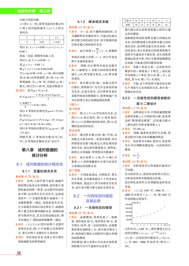 高中数学选择性必修3教材习题答案_高中全套电子教材及答案。_02高中教材参考答案_高中数学_人教A版