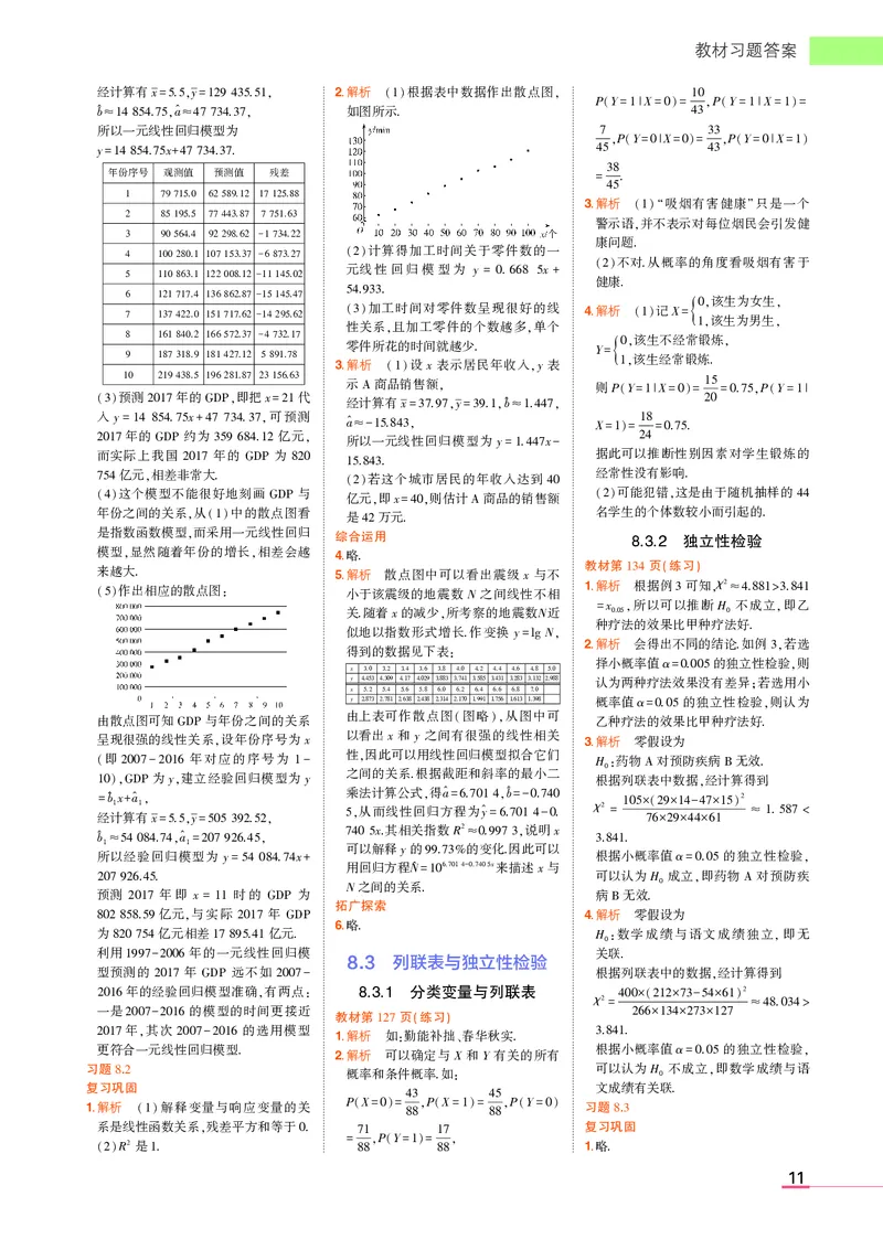高中数学选择性必修3教材习题答案_高中全套电子教材及答案。_02高中教材参考答案_高中数学_人教A版