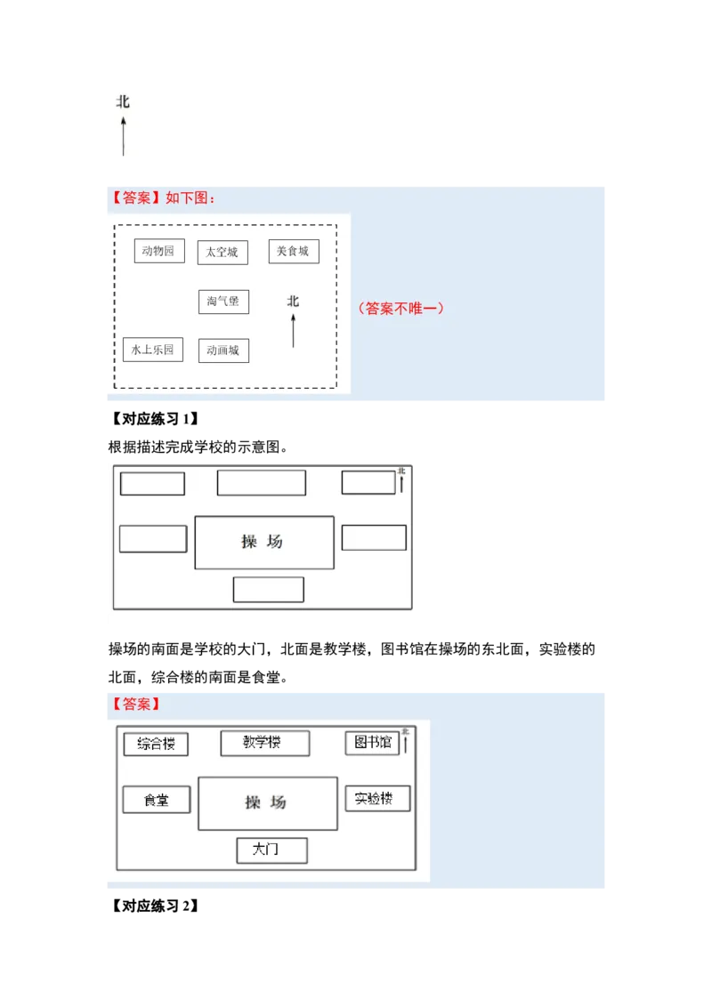 第一单元位置与方向（一）（五大考点）-（答案版）人教版_26春人教版数学三下_00、更新资料3月18日_解决问题专项练习-T7(1)_2025版