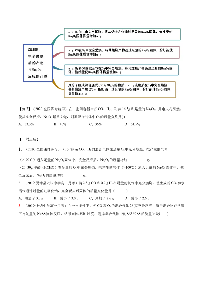 2.1.1钠和钠的氧化物（精讲）-（人教版）原卷版_高化_595801221724高中化学新人教版选择性必修一二三电子版教案PPT课件高中试卷_必修一册（人教版）_专项练习