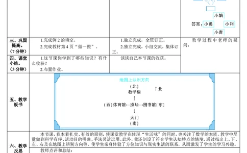 第2课时地图上认识方向_26春人教版数学三下_00、更新资料3月18日_教学设计(3)_教案_教案2+导学案人教三下数学_导学案_1位置与方向
