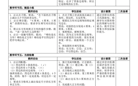 第3单元长方形和正方形_26春人教版数学三下_00、教案3套完整版_第2套表格式核心素养教案-全册合在一起_单元教案_有反思版