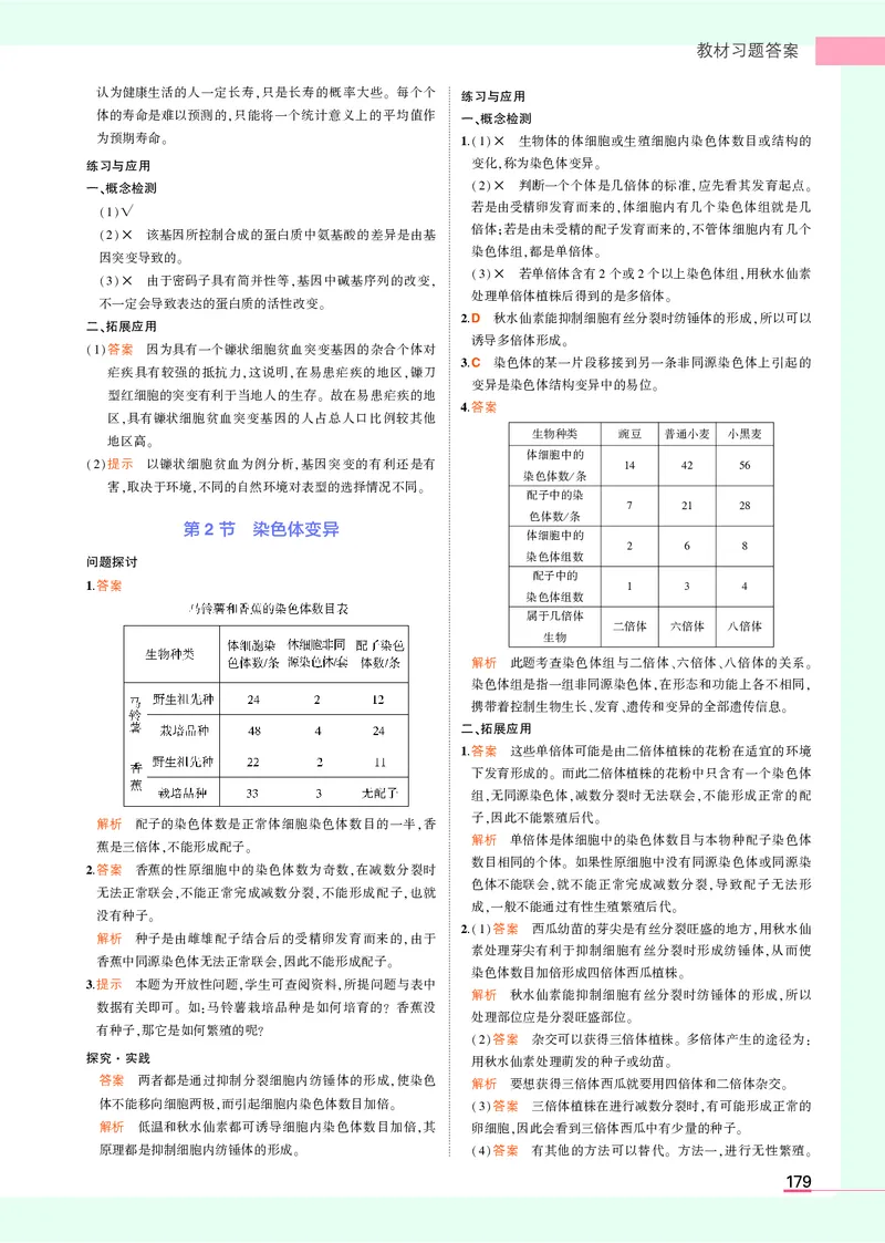 高中生物必修第2册参考答案_高中全套电子教材及答案。_02高中教材参考答案_高中生物_人教版