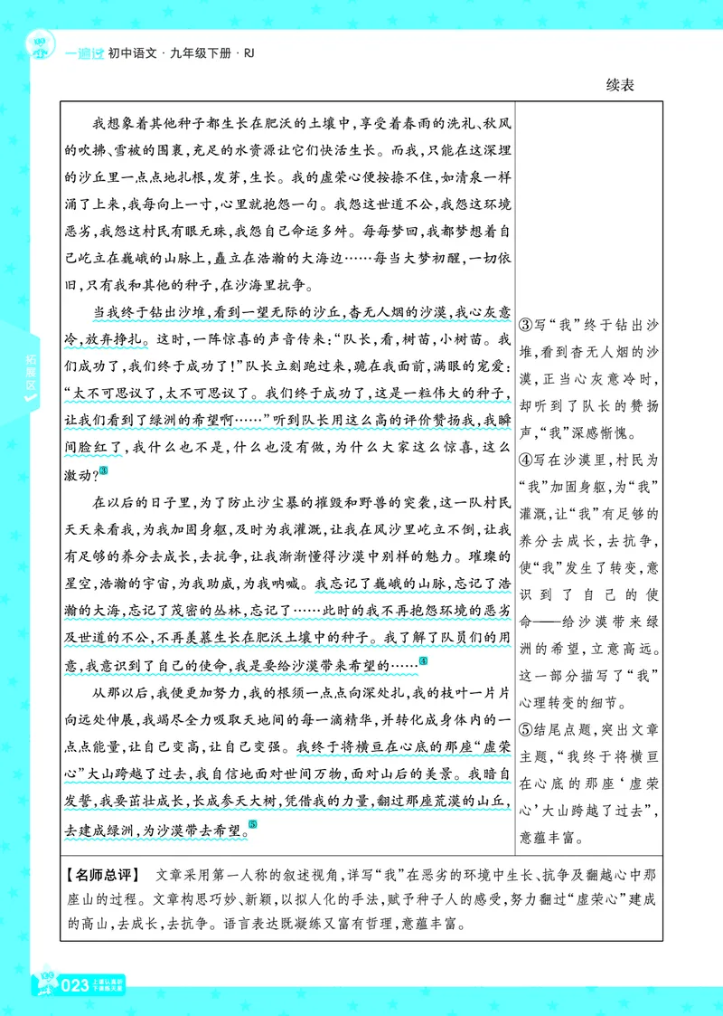 2026《初中语文&bull;一遍过》9年级下册答案_2026春《初中一遍过》系列_2026《天星教育&bull;一遍过》（9年级下册）（语文）（RJ）
