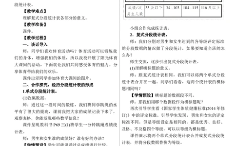 第3课时　分段整理数据_26春人教版数学三下_00、上课课件PPT+教案第三套完整版_01.人教数学3下第1套课件+教案26春已更完用这个没有水印_教案_五　数据的收集与整理