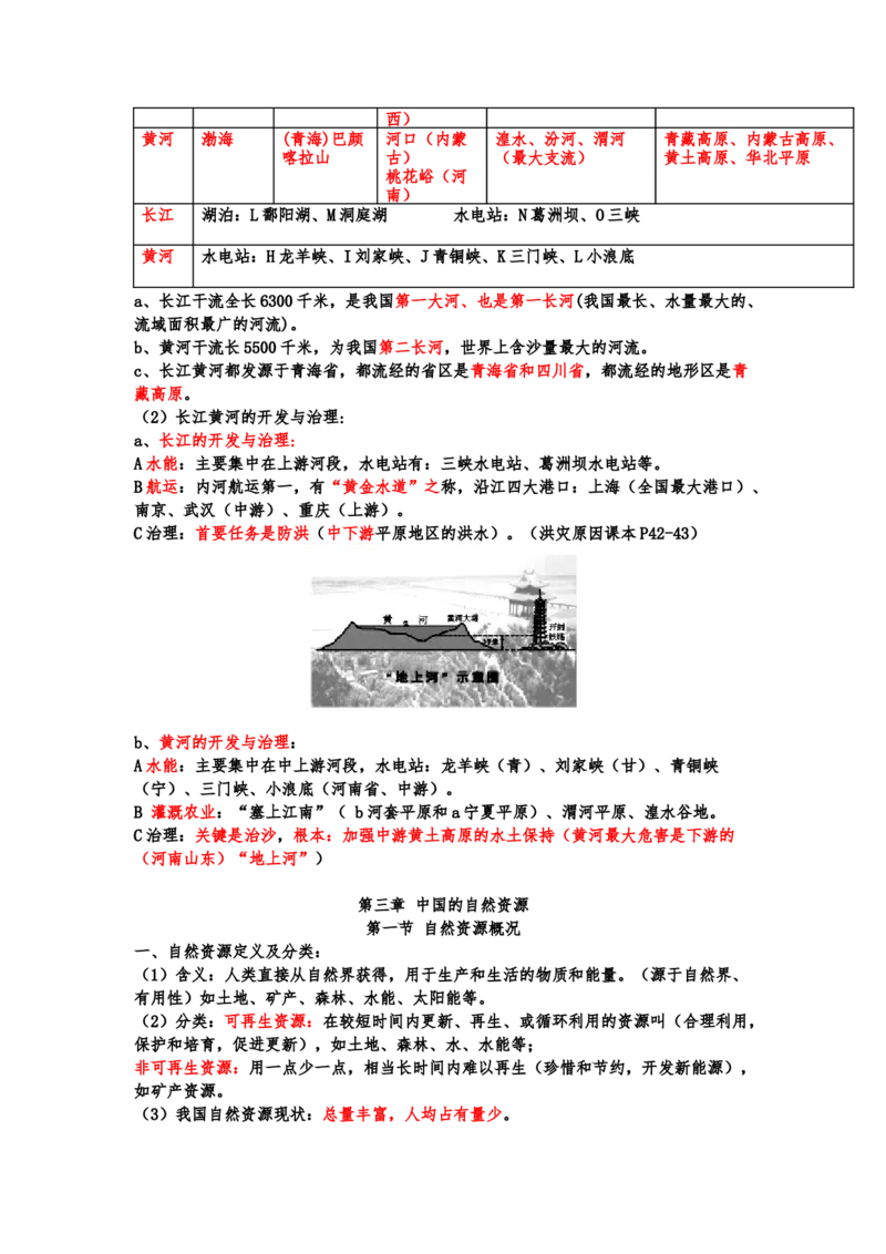 湘教版初中地理八年级上册知识点_24秋《初中各科知识点梳理》_初中地理《知识梳理》7-8年级上下册_湘教版初中地理7-8年级上下册知识点梳理