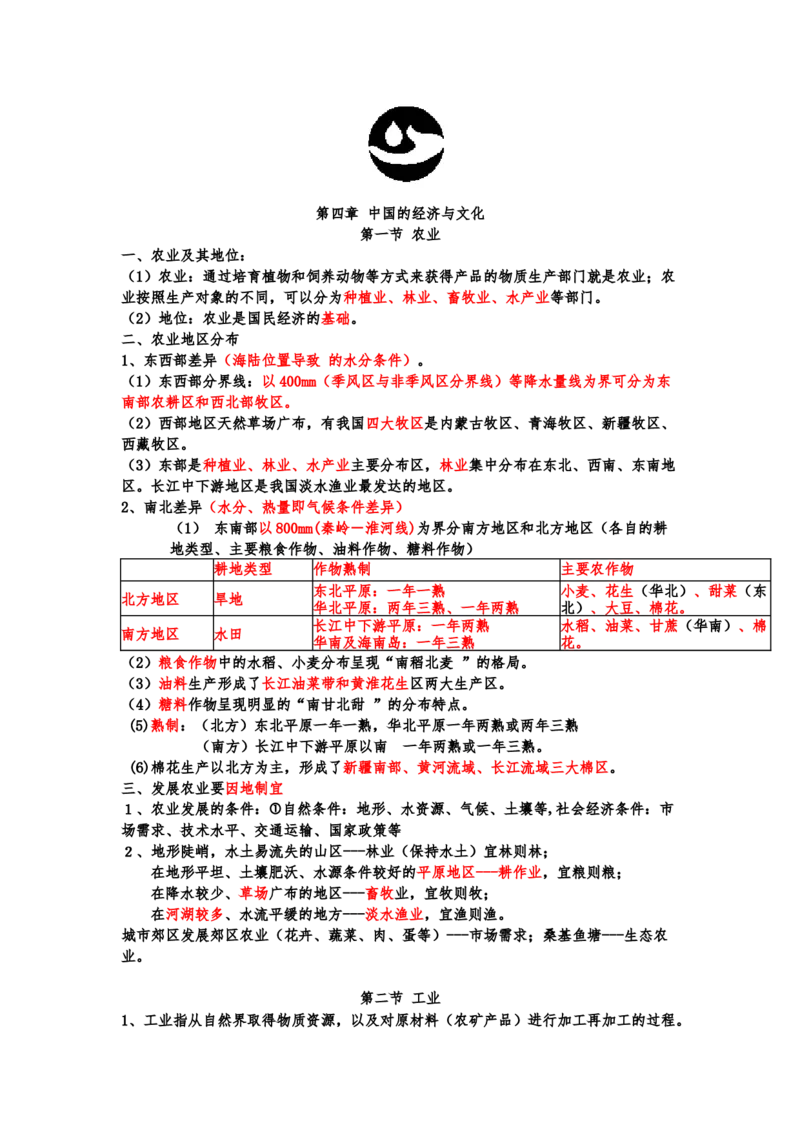 湘教版初中地理八年级上册知识点_24秋《初中各科知识点梳理》_初中地理《知识梳理》7-8年级上下册_湘教版初中地理7-8年级上下册知识点梳理