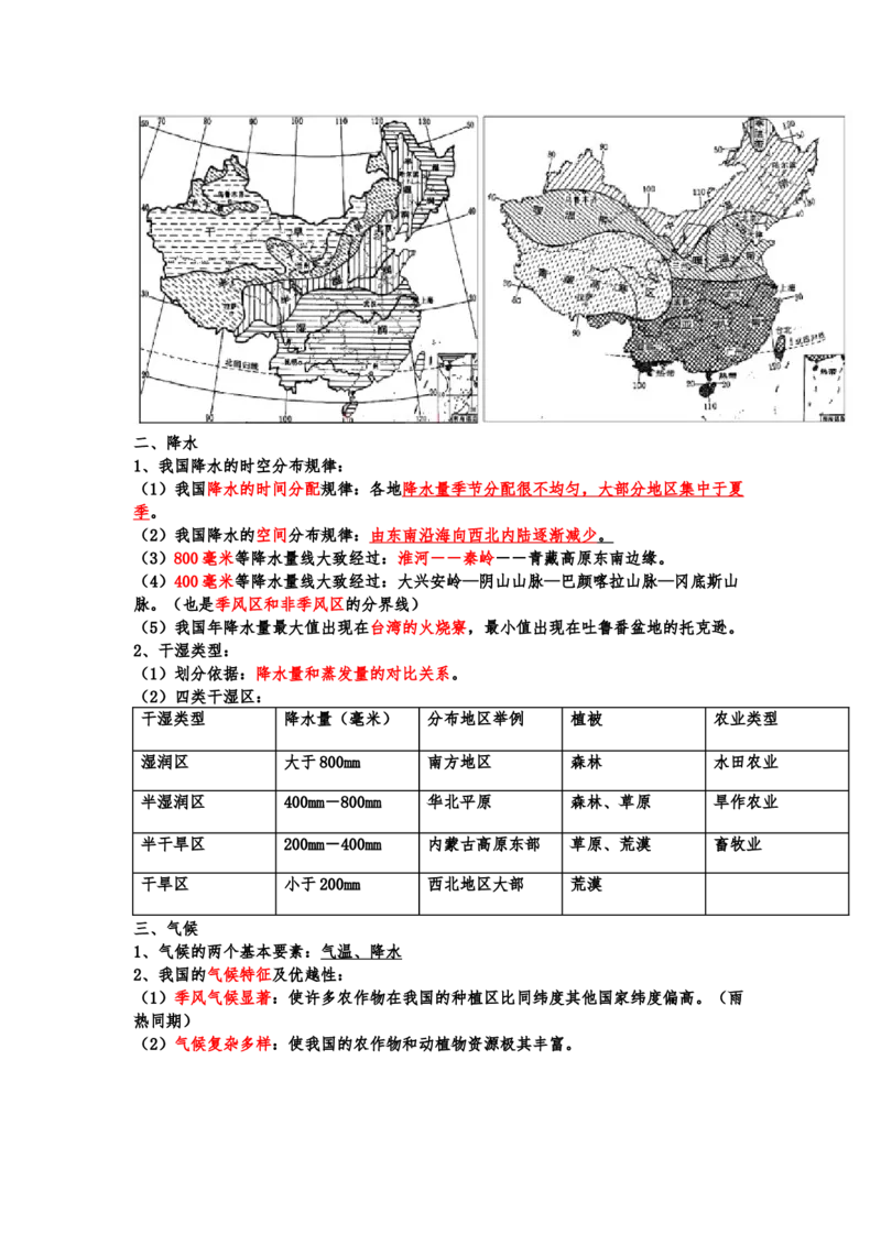 湘教版初中地理八年级上册知识点_24秋《初中各科知识点梳理》_初中地理《知识梳理》7-8年级上下册_湘教版初中地理7-8年级上下册知识点梳理