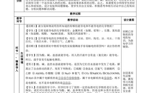 1.2.1电解质的电离（教学设计）-（人教版2019必修第一册）_高化_595801221724高中化学新人教版选择性必修一二三电子版教案PPT课件高中试卷_必修一册（人教版）_教学设计