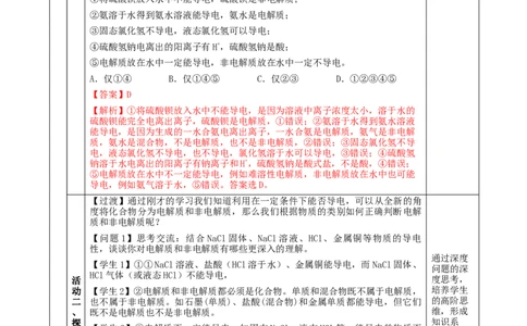 1.2.1电解质的电离（教学设计）-（人教版2019必修第一册）_高化_595801221724高中化学新人教版选择性必修一二三电子版教案PPT课件高中试卷_必修一册（人教版）_教学设计