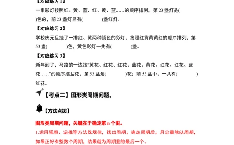 第二单元特别&middot;周期问题（六大考点）-（学生版）人教版_26春人教版数学三下_00、更新资料3月18日_解决问题专项练习-T7(1)_2025版