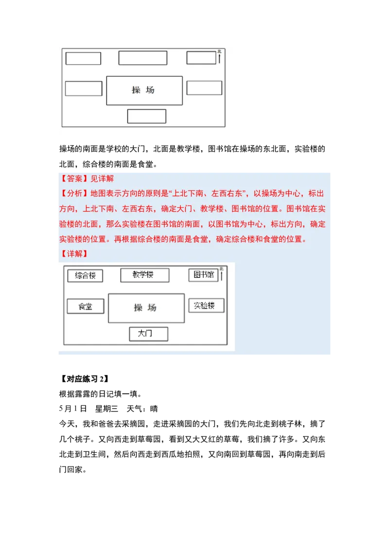 第一单元位置与方向（一）（五大考点）-（教师版）人教版_26春人教版数学三下_00、更新资料3月18日_解决问题专项练习-T7(1)_2025版