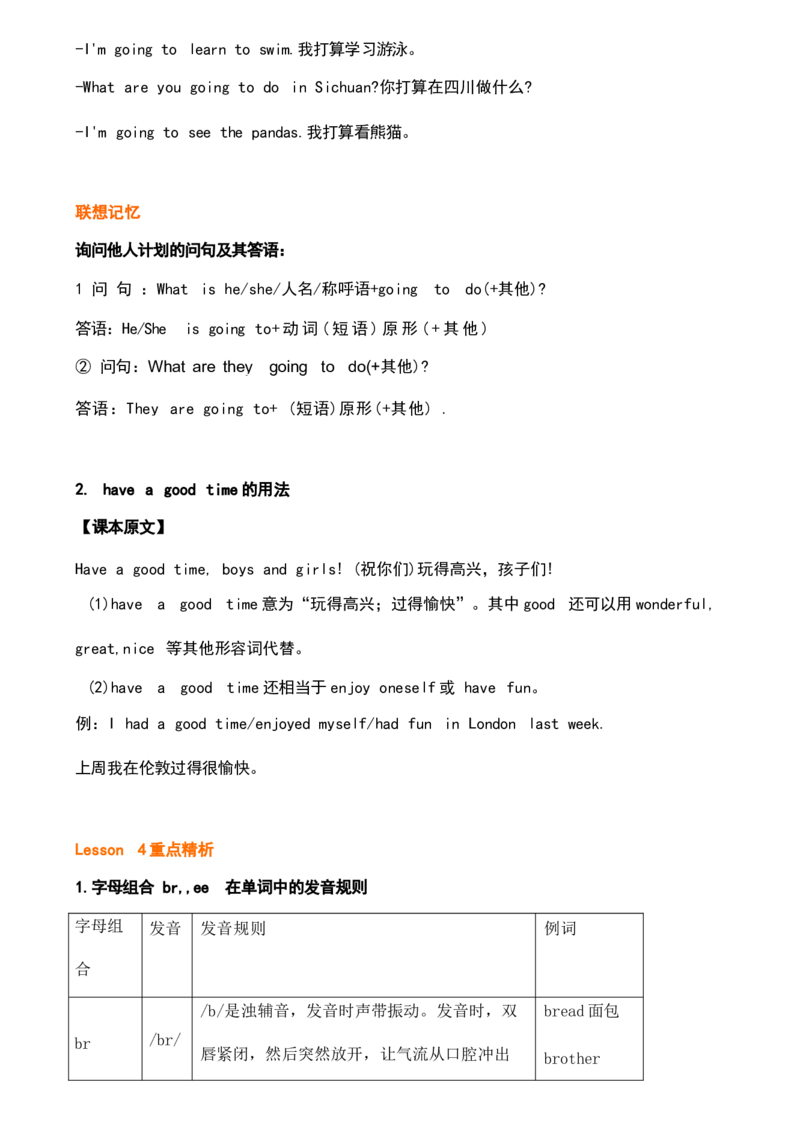 四6_《小学各科知识点》_小学英语《知识梳理》3-6年级上下册_下册_鲁科版小学英语3-5年级下册_四下_四6