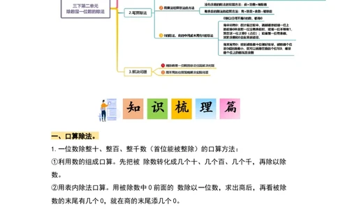 第二单元除数是一位数的除法&middot;单元复习篇-三年级数学下册（解析版）人教版_26春人教版数学三下_00、更新资料3月18日_知识总结(4)