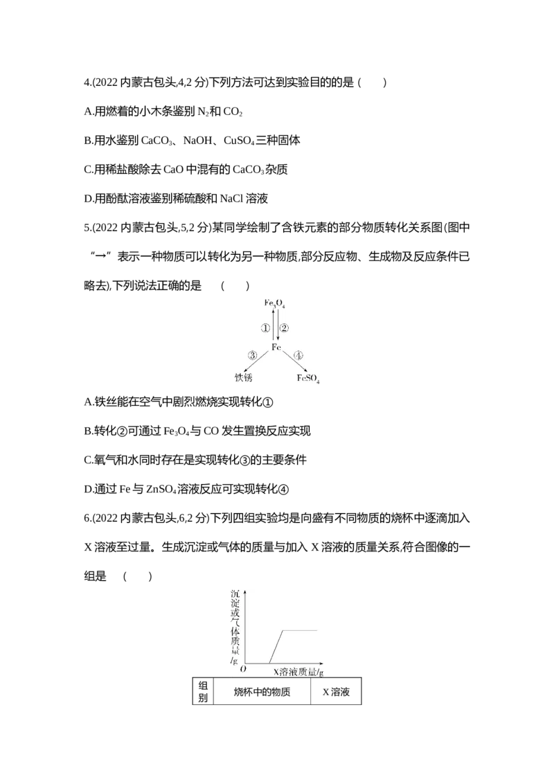 2022包头化学试卷+答案+解析(word整理版)-acd5c7e656f0_内蒙古中考真题_内蒙古中考真题+答案解析2013-2024_初中化学历年真题（2013-2024）