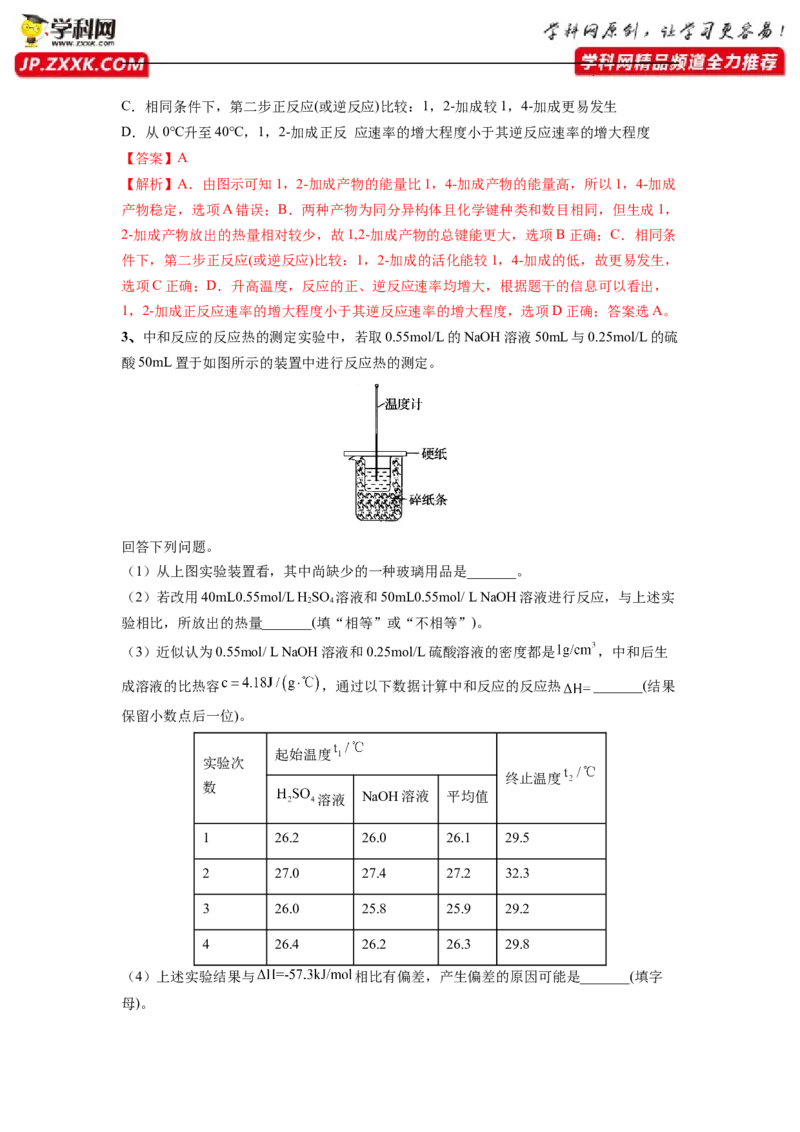 1.1.1反应热焓变（导学案）（解析版）_高化_595801221724高中化学新人教版选择性必修一二三电子版教案PPT课件高中试卷_选择性必修1册（人教版）_导学案