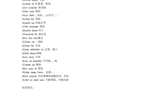 重点知识沪教版初中英语九年级下册Unit4_24秋《初中各科知识点梳理》_初中英语《知识梳理》7-9年级上下册_重点知识_沪教版初中英语_下册_九下