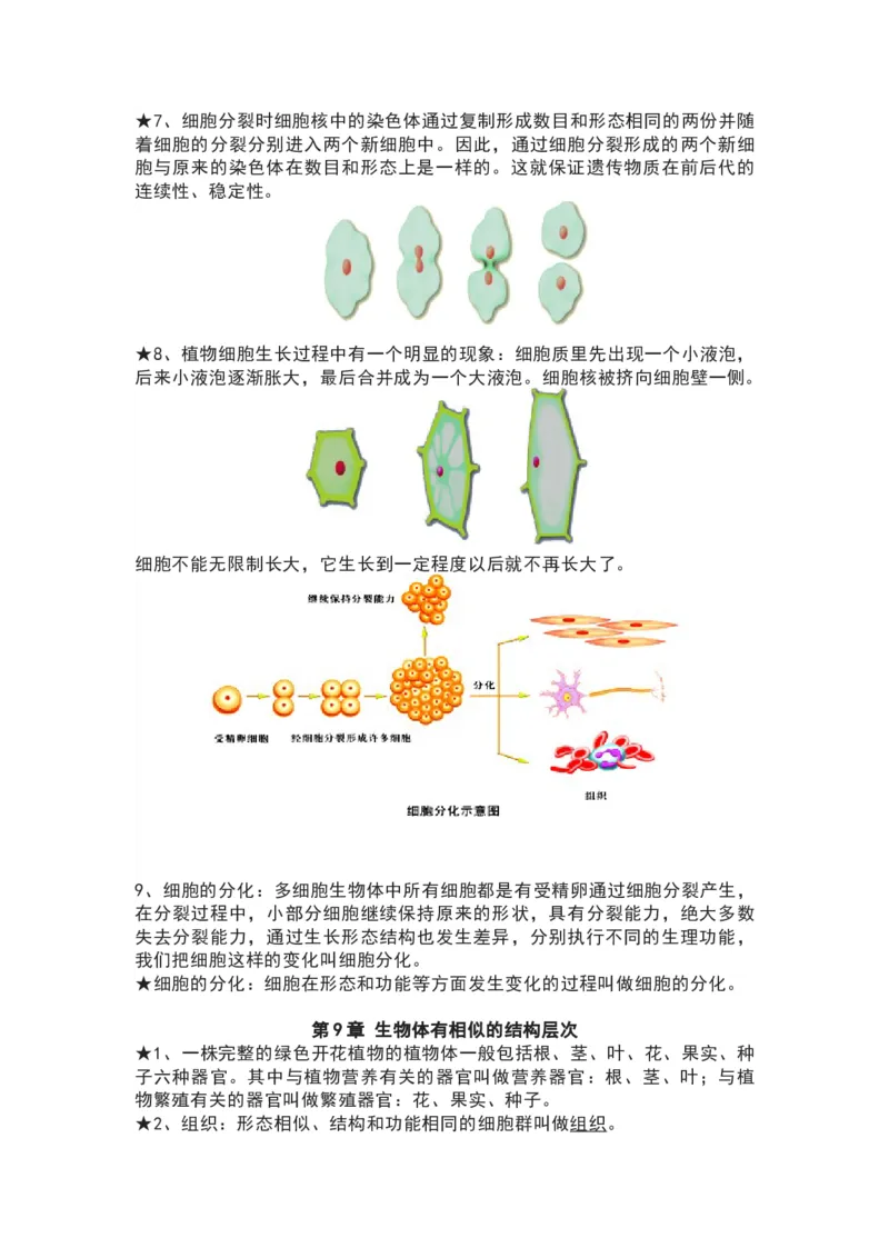 苏科版七年级生物下册知识点_24秋《初中各科知识点梳理》_初中生物《知识梳理》7-8年级上下册_苏科版初中生物7-8年级上下册知识点