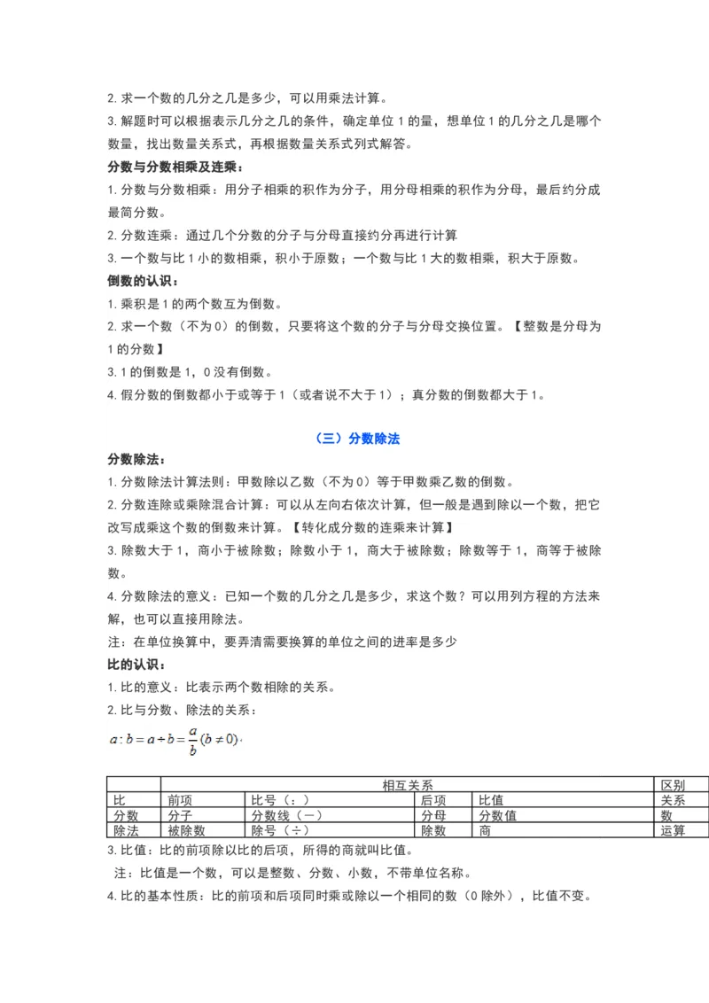 苏教版六年级数学上册知识要点_《小学各科知识点》_小学数学《知识梳理》1-6年级上下册_上册_苏教版小学数学1-6年级上册知识汇总