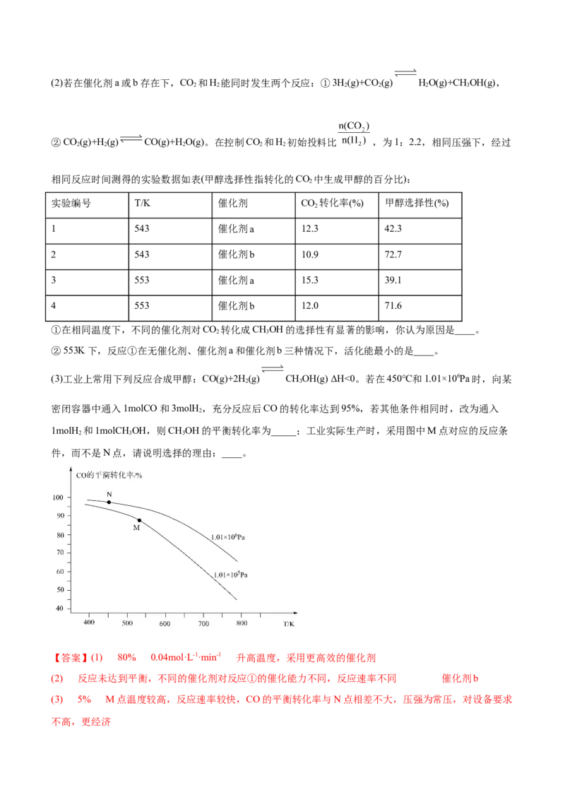 2.4化学反应的调控（精练）-（人教版2019选择性必修1）（解析版）_高化_595801221724高中化学新人教版选择性必修一二三电子版教案PPT课件高中试卷_选择性必修1册（人教版）_专项练习