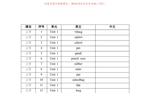 单词练习_三下译林版2026英语_单词默写