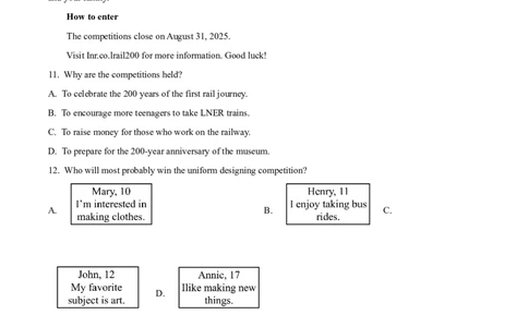 2025年山东省青岛市中考英语真题（原卷版）_仁爱版英语九年级下册资料包_全国各地中考真题_2025年全国中考英语真题76份_2025年山东省青岛市中考英语真题