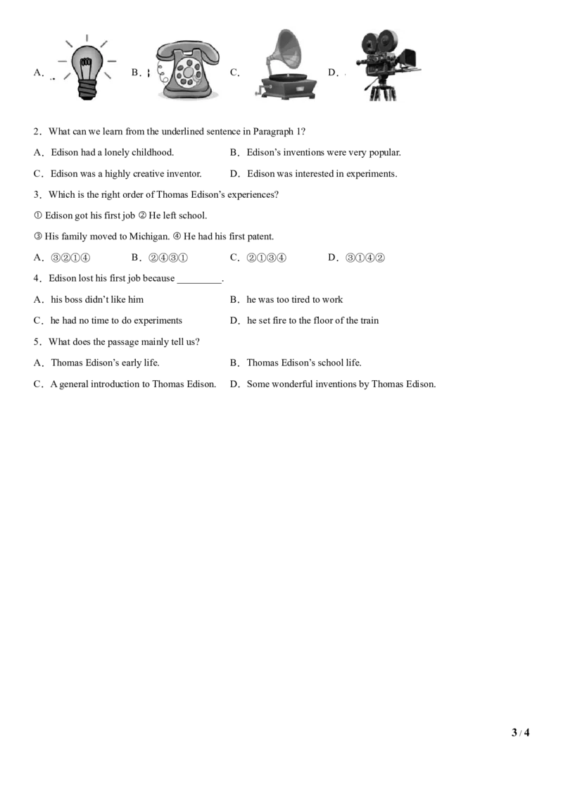 3.4Unit5Topic3SectionB（练习）（原卷版）_仁爱版英语九年级下册资料包_同步练习