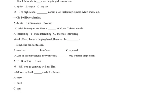 期中测试卷（一）（原卷版）_仁爱版英语九年级下册资料包_期中期末_期中测试卷（一）-九年级英语下学期（仁爱版）