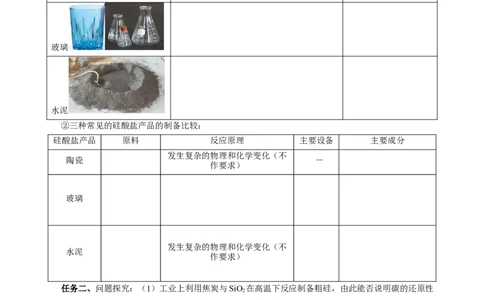 5.3无机非金属材料（导学案）（原卷版）_高化_595801221724高中化学新人教版选择性必修一二三电子版教案PPT课件高中试卷_必修二册（人教版）_导学案