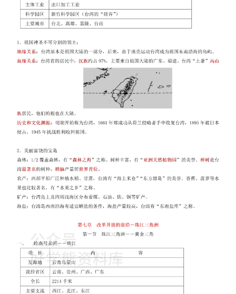 粤教粤人版初中地理八下知识梳理_24秋《初中各科知识点梳理》_初中地理《知识梳理》7-8年级上下册_粤教粤人版初中地理7-8年级上下册知识梳理_粤教粤人版初中地理八下知识梳理