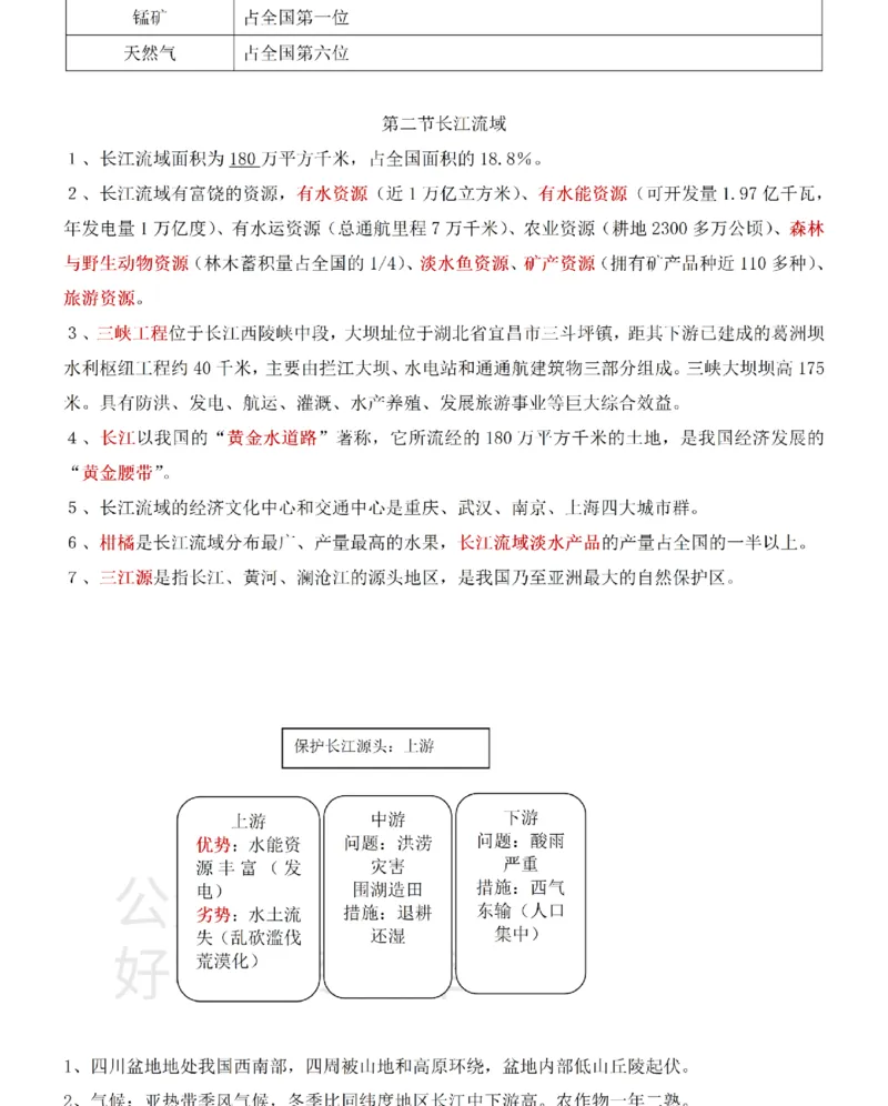 粤教粤人版初中地理八下知识梳理_24秋《初中各科知识点梳理》_初中地理《知识梳理》7-8年级上下册_粤教粤人版初中地理7-8年级上下册知识梳理_粤教粤人版初中地理八下知识梳理