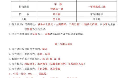 粤教粤人版初中地理八下知识梳理_24秋《初中各科知识点梳理》_初中地理《知识梳理》7-8年级上下册_粤教粤人版初中地理7-8年级上下册知识梳理_粤教粤人版初中地理八下知识梳理