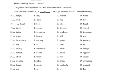 2025年江苏省扬州市中考英语真题（原卷版）_仁爱版英语九年级下册资料包_全国各地中考真题_2025年全国中考英语真题76份_2025年江苏省扬州市中考英语真题
