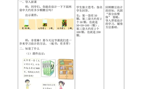 第10课时有多厚_26春北师大版数学二下_00、教案共6套完整版表格式+文档式整册+课时word版_第2套表格式教案（有反思）_第四单元生活中的大数