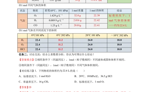 2.3.2气体摩尔体积（导学案）-（人教版2019必修第一册）（解析版）_高化_595801221724高中化学新人教版选择性必修一二三电子版教案PPT课件高中试卷_必修一册（人教版）_导学案
