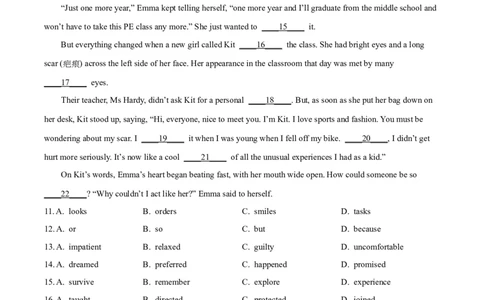 2025年江苏省常州市中考英语真题（原卷版）_仁爱版英语九年级下册资料包_全国各地中考真题_2025年全国中考英语真题76份_2025年江苏省常州市中考英语真题