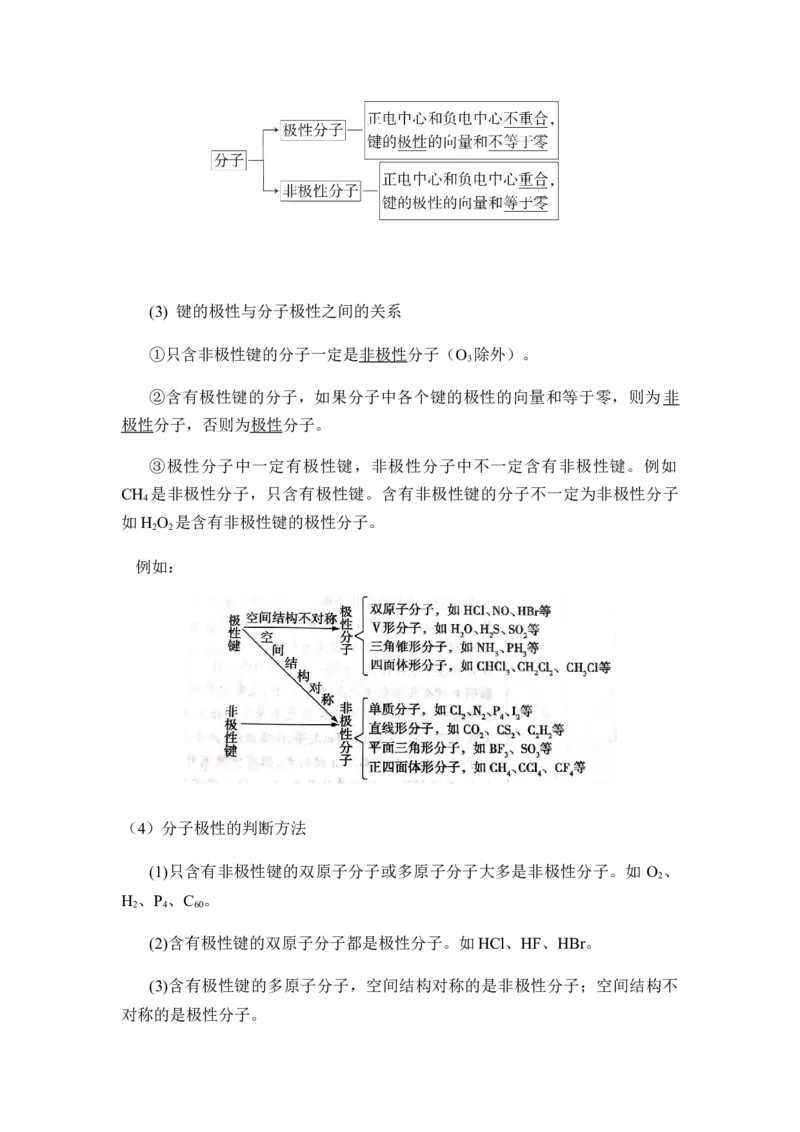 2.3分子结构与物质的性质讲义新教材人教版（2019）高中化学选择性必修二_高化_2025春-人教版高中化学_04新版高中化学选择性必修2_06讲义