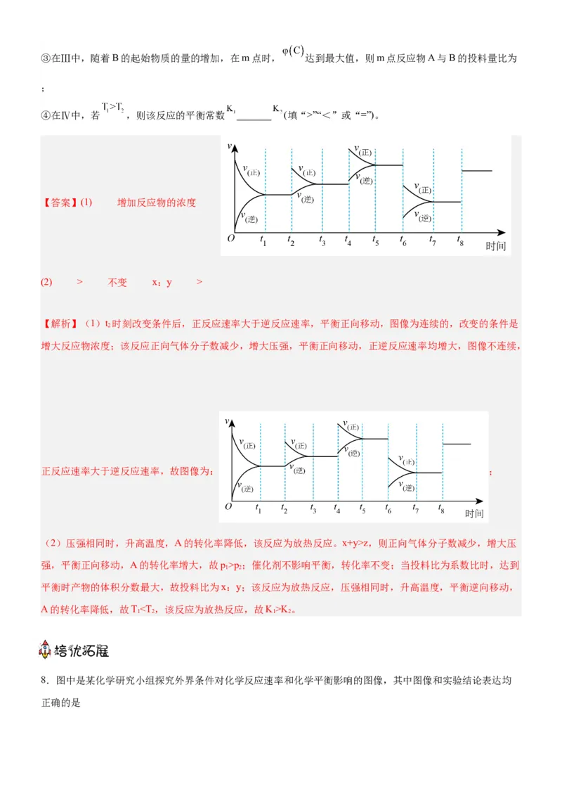 2.2.4化学平衡图像（分层作业）（解析版）_高化_595801221724高中化学新人教版选择性必修一二三电子版教案PPT课件高中试卷_选择性必修1册（人教版）_分层作业