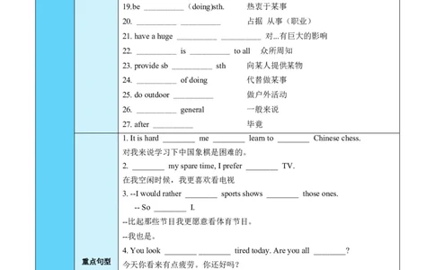 Unit6Topic1（知识清单）（仁爱版）（学生版）_仁爱版英语九年级下册资料包_单元知识复习专项-U123_2024版