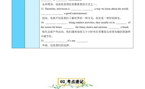 Unit6Topic1（知识清单）（仁爱版）（学生版）_仁爱版英语九年级下册资料包_单元知识复习专项-U123_2024版