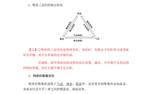 3.1物质的聚集状态与晶体的常识讲义新教材人教版（2019）高中化学选择性必修二_高化_2025春-人教版高中化学_04新版高中化学选择性必修2_06讲义